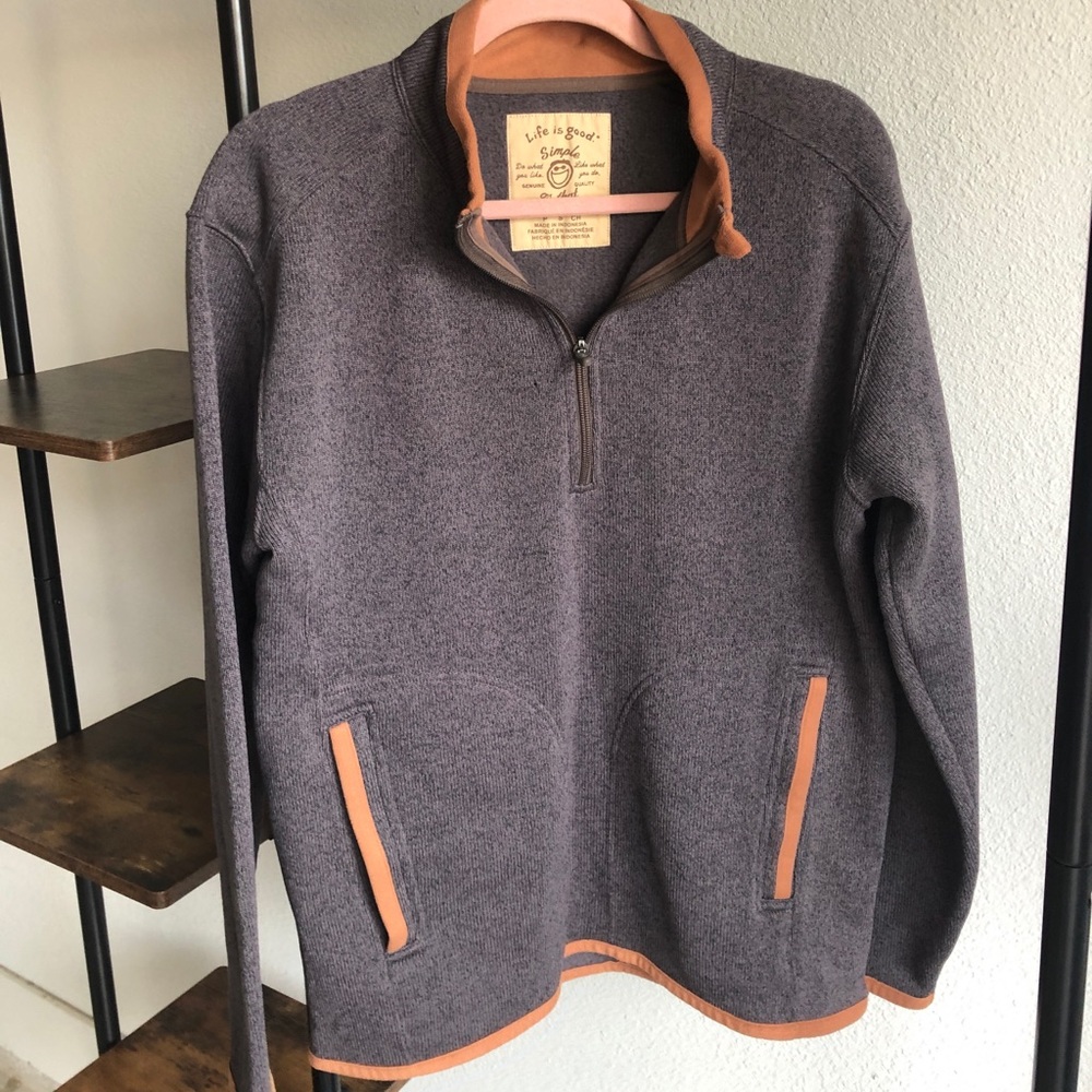 Life Is Good 1/4 Zip Sweater